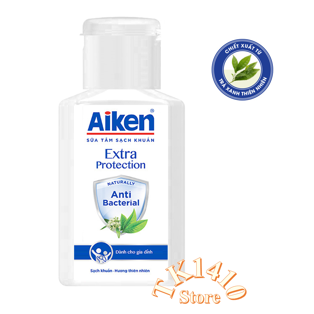 Aiken Sữa tắm Sạch khuẩn Chiết Xuất Trà Xanh Thiên Nhiên 60 gr