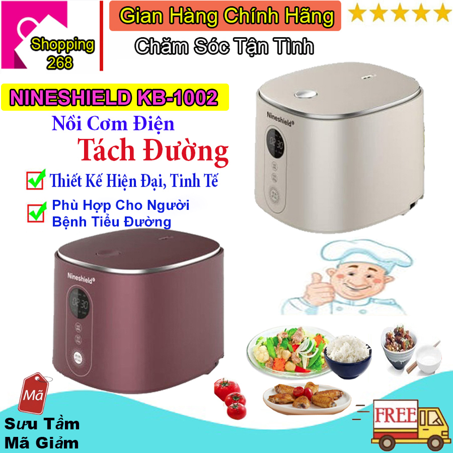 Nồi cơm tách đường NINESHIELD, nồi cơm điện, nồi cơm điện mini đa năng, nồi cơm điện cuckoo, nồi cơm điện tách đường, nồi cơm diện mini, nồi cơm điện nhật HÀNG CHÍNH HÃNG, nồi cơm điện cao tầng