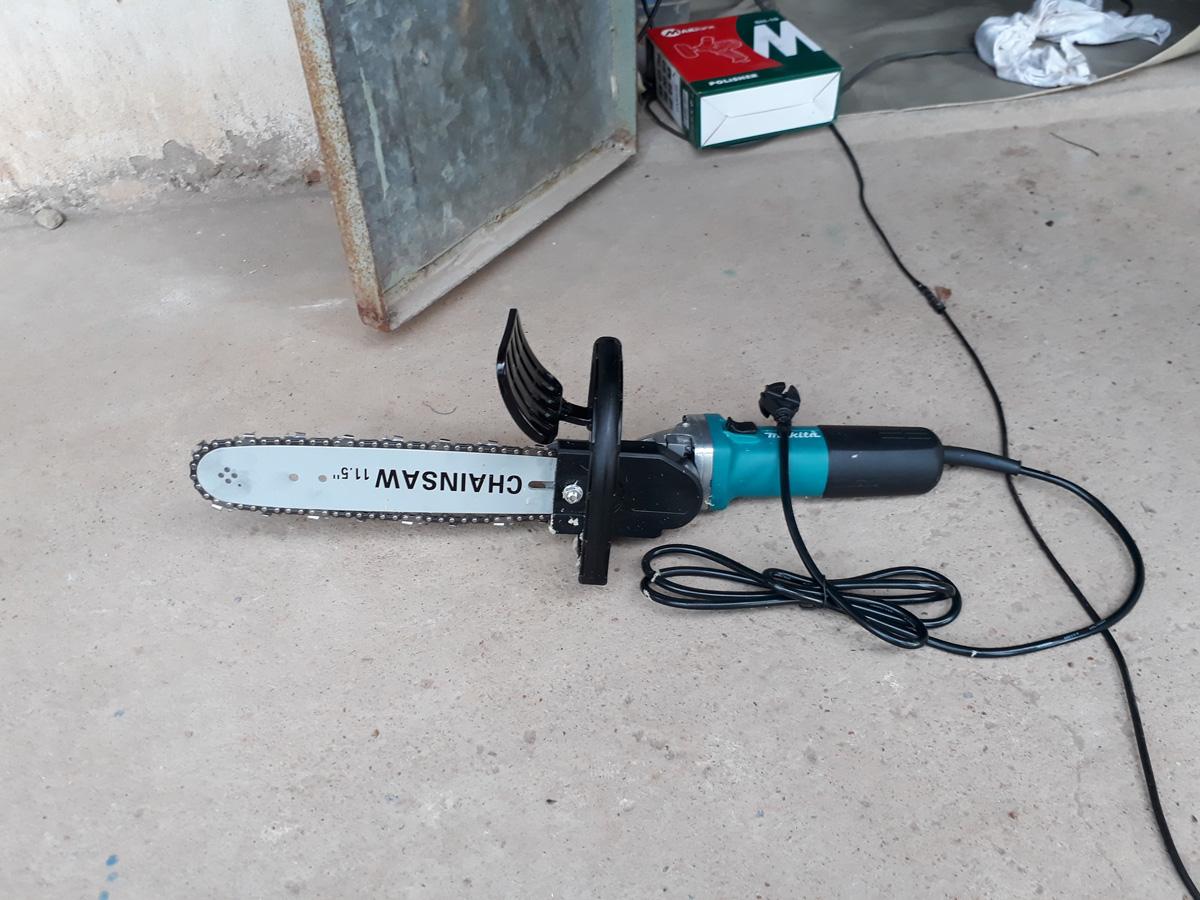 Bộ cưa xích gắn máy mài bộ chuyển đổi