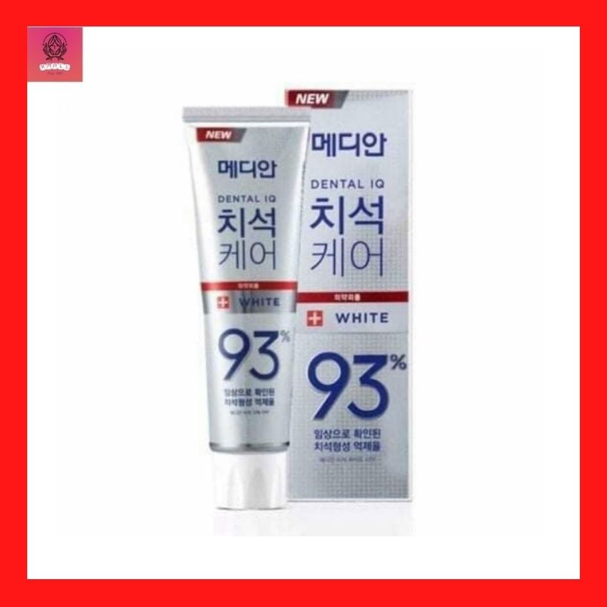 [NEW] Kem đánh răng Median Dental IQ 93% White Kmall A279, làm trắng răng, ngăn mảng bám, giảm ê buốt răng, chuyên dùng cho người hay hút thuốc uống cà phê, nhập khẩu Hàn Quốc