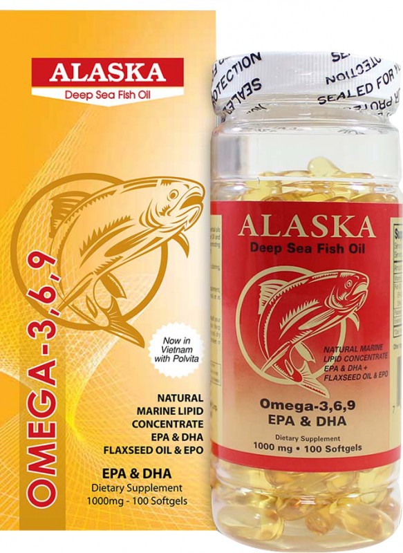Viên uống Omega 369 của Mỹ - ALASKA DEEP SEA FISH OIL OMEGA 3,6,9 Nuhealth