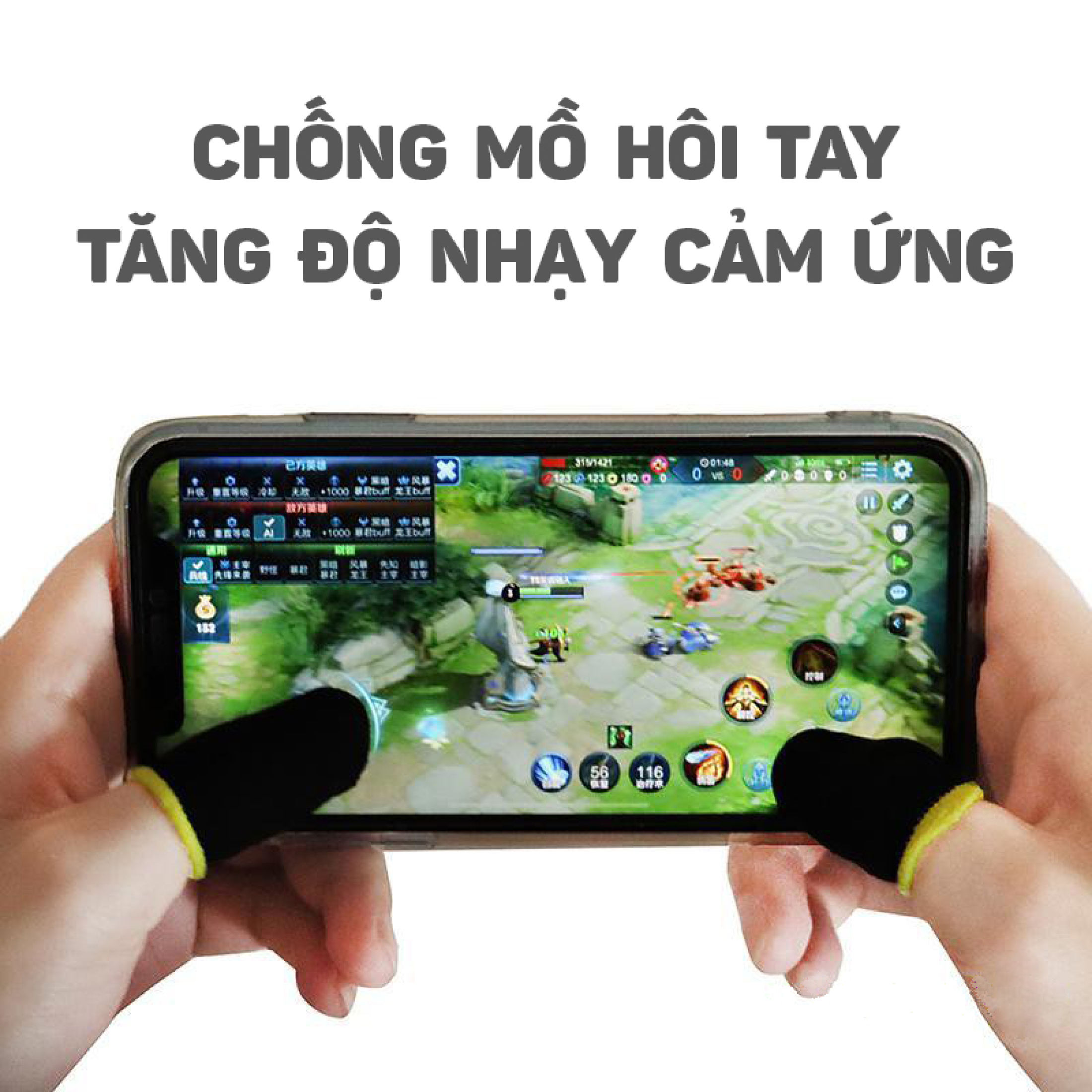 Bao Tay Chơi Game FF 2 Ngón Chống Mồ Hôi Cảm Ứng Mượt - Găng Tay Chơi Game Pubg FF Liên Quân Giá Rẻ Shop Hàng Cực Phẩm