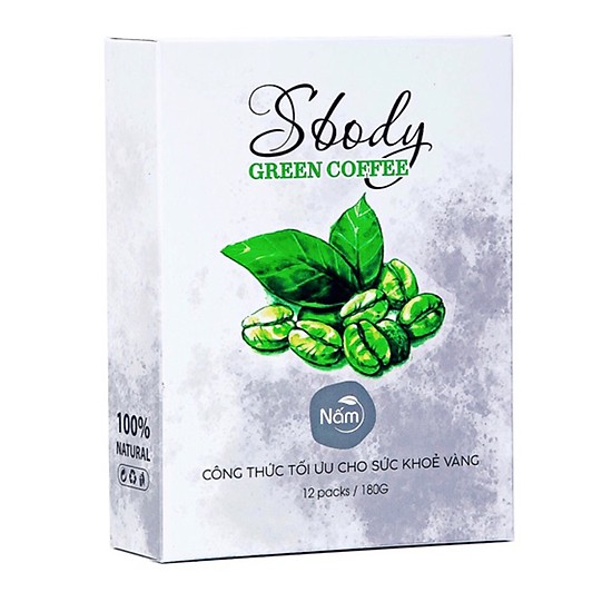 Nấm giảm cân Sbody Green Coffee cà phê xanh dạng bột pha hiệu quả