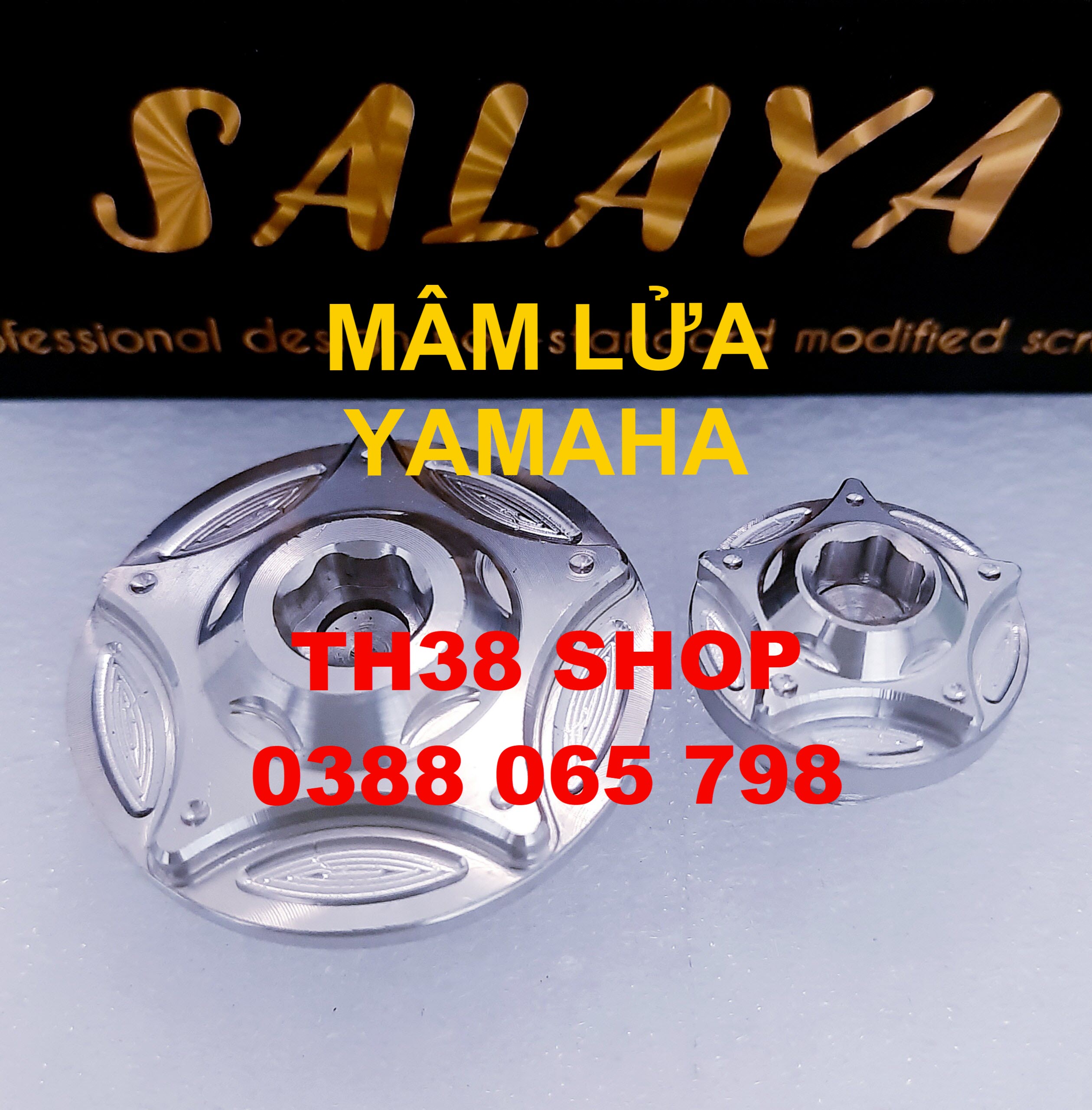 ốc mâm lửa salaya inox [mẫu ngôi sao, phân loại theo dòng xe bên dưới]