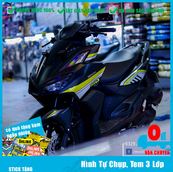 🍀 tem xe vario 160🍀 tem rời vario 160 đen nhám 🍀 tem rời vario 160 mới nhất🍀