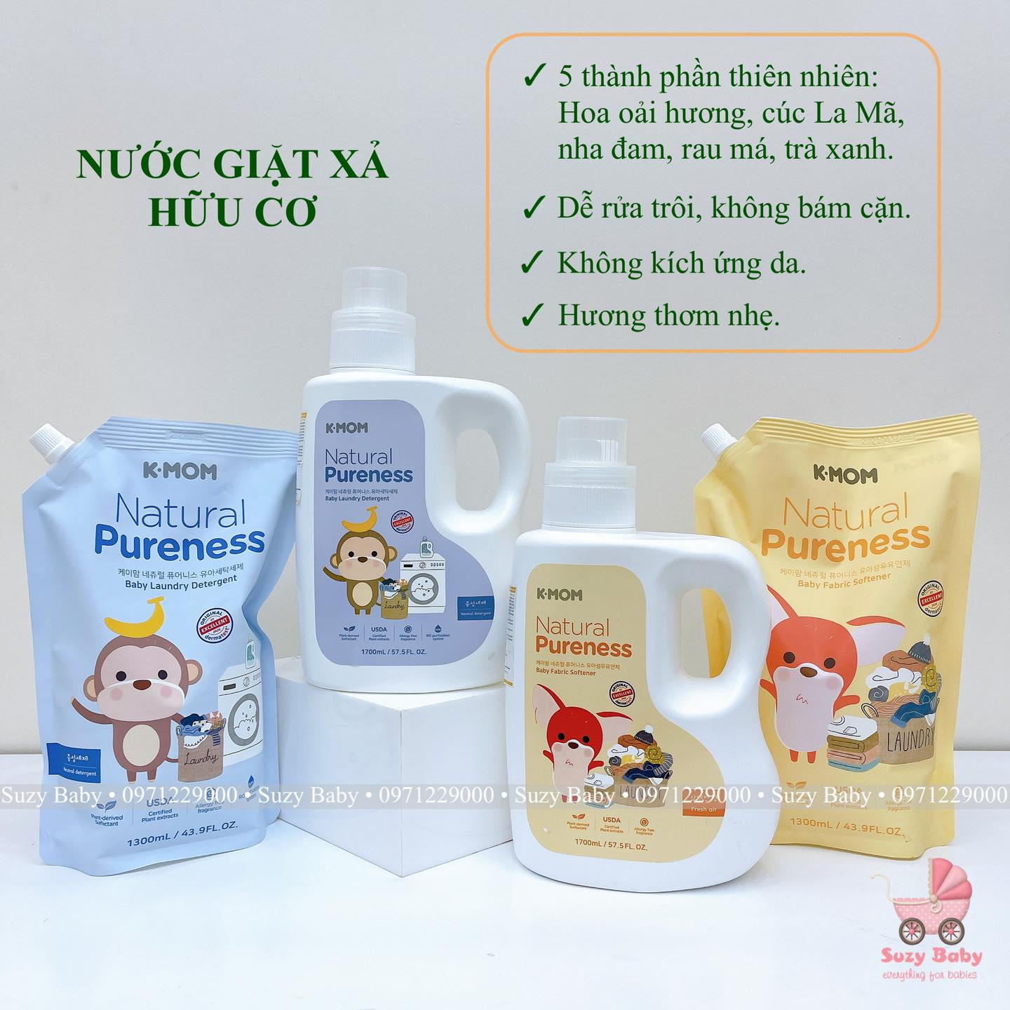 Nước giặt xả kmom hàn quốc