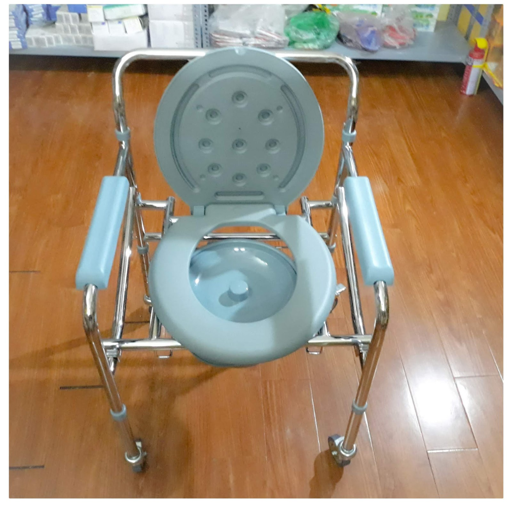 Ghế bô vệ sinh, ghế tắm cao cấp, có bánh xe, gấp gọn, cho người già