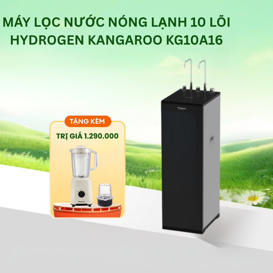 [LẮP ĐẶT MIỄN PHÍ] Máy lọc nước nóng lạnh Hydrogen Kangaroo KG10A16