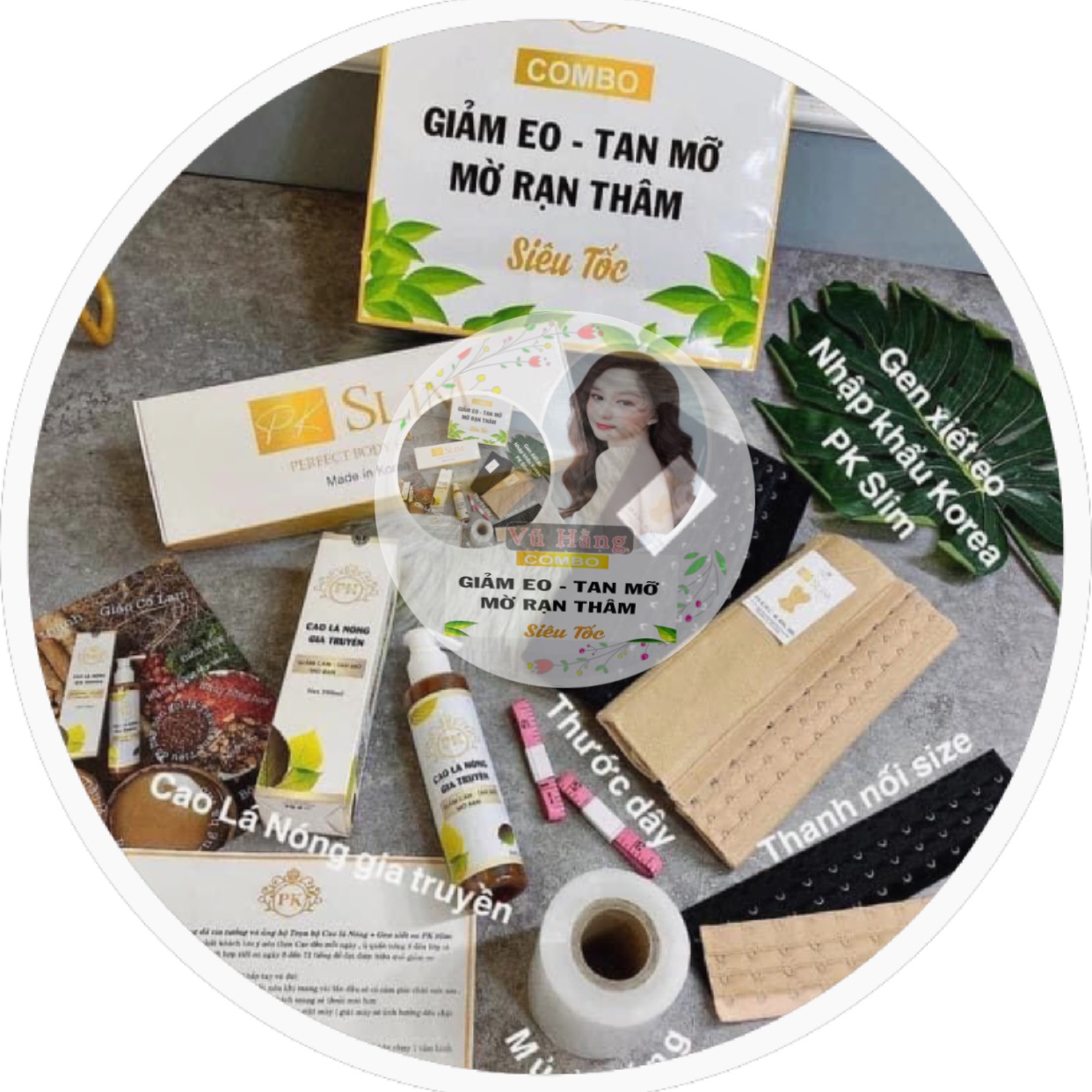 COMBO TAN MỠ SIÊU TỐC CAO LÁ NÓNG ,MŨ QUẤN & GEN PK SLIM (TẶNG KÈM THANH NỐI SIZE, THƯỚC DÂY, TÚI ĐỰNG, BẢNG CHI TIẾT HƯỚNG DẪN SỬ DỤNG SẢN PHẨM