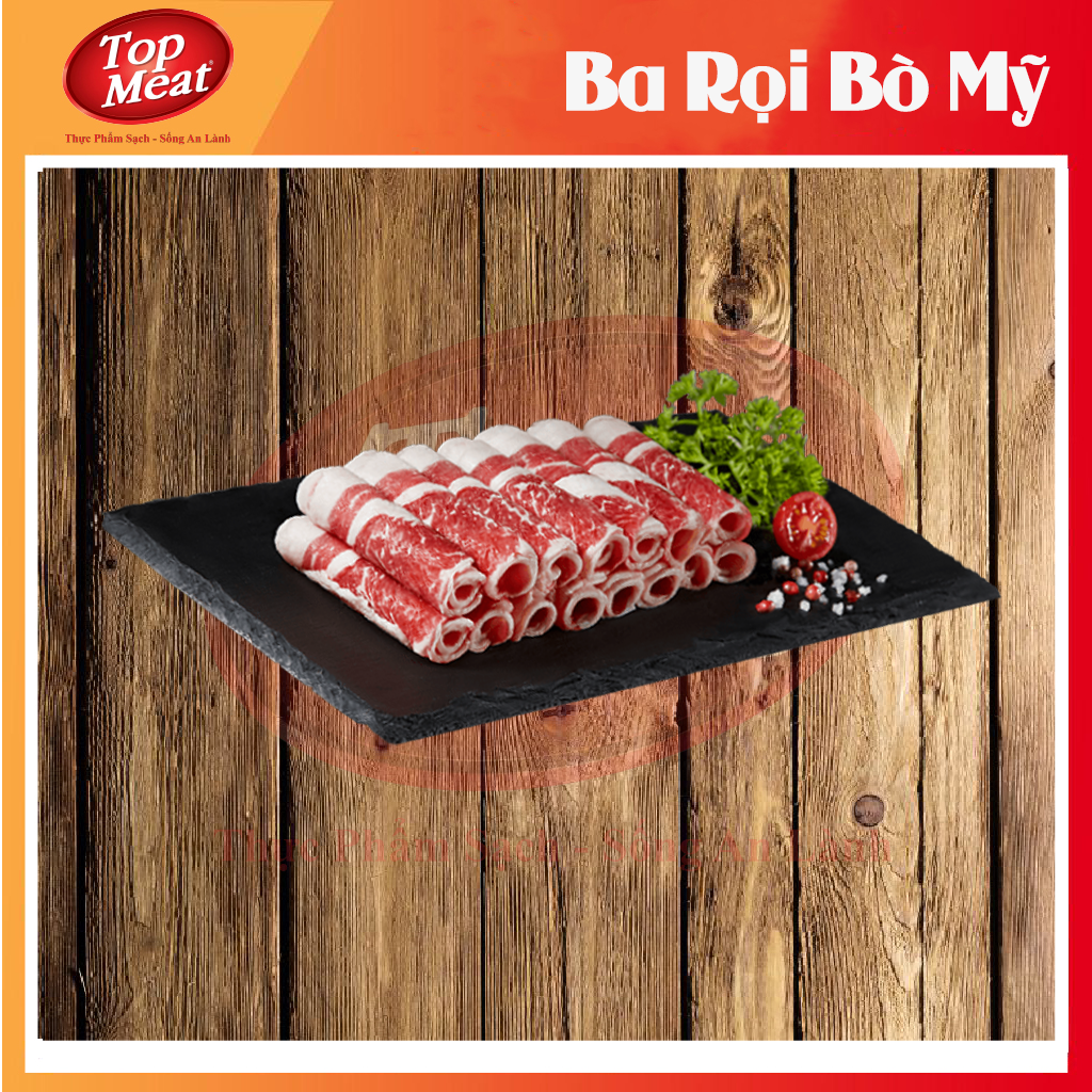 [Chỉ giao HCM ] Ba Rọi Bò Mỹ Excel - 1Kg - Nhiều chất dinh dưỡng, thực phẩm sạch Top Meat