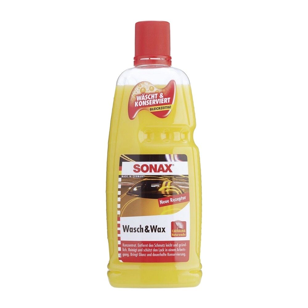 Nước rửa xe 2 trong 1 làm bóng sơn sonax wash & wax 313341 1000ml