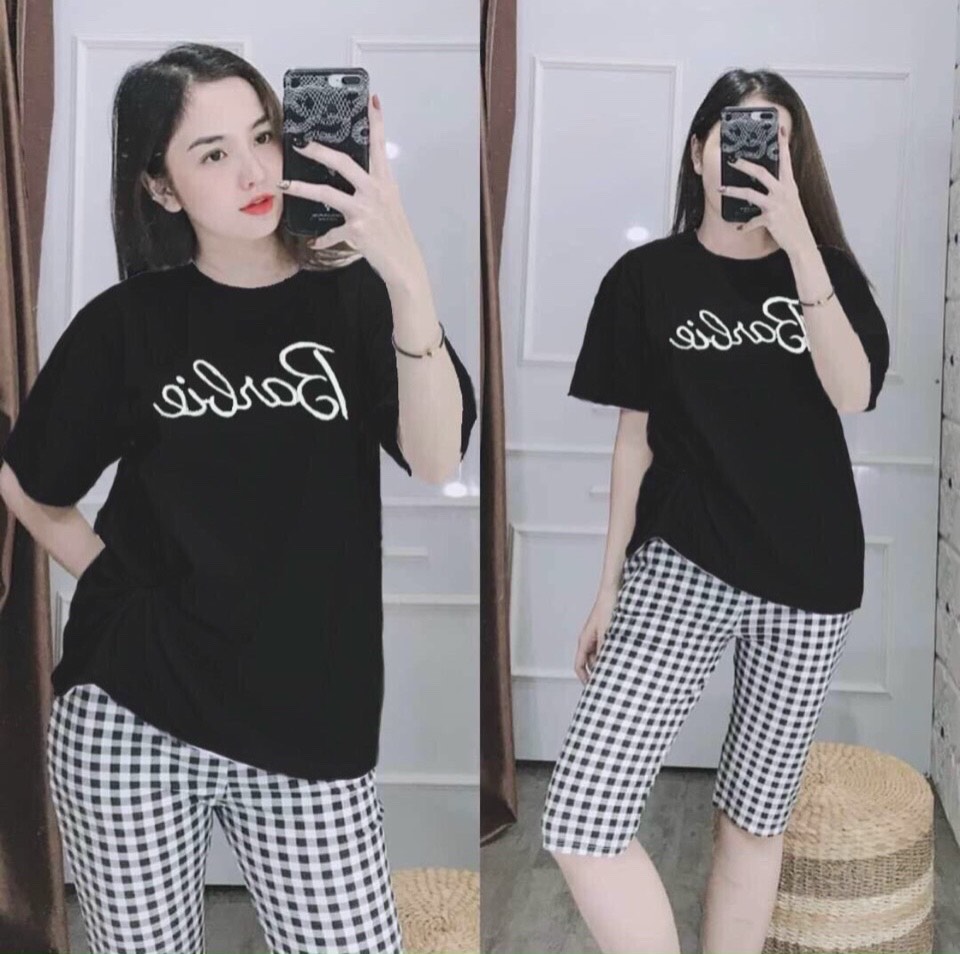 [3 size 42-65KG] Đồ bộ thun LỬNG BARLIE thời trang chất thun mềm mịn co giãn