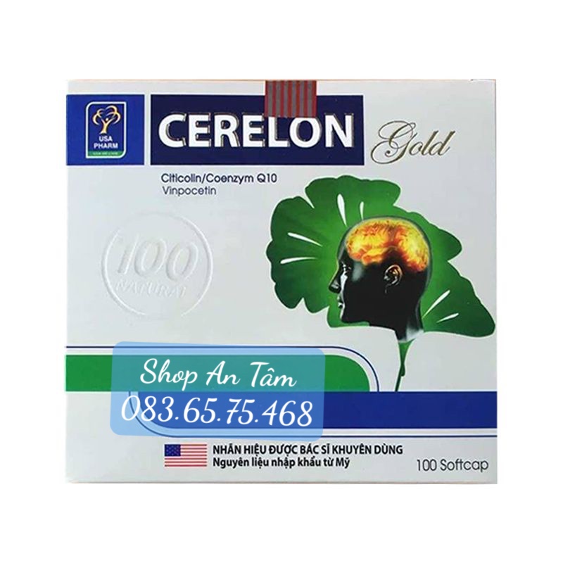 [Combo + Mã giảm giá][HÀNG CHÍNH HÃNG] Bổ Não Kết Hợp Ginkgo Biloba và Nattokinase - Cerelon Gold - Hết Đau Đầu Mất Ngủ