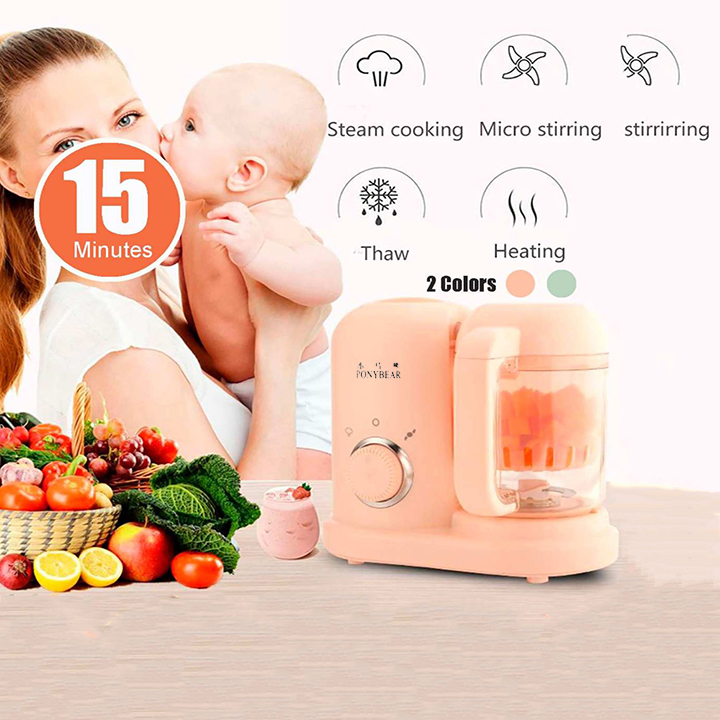 Máy hấp và xay đồ ăn bé bear