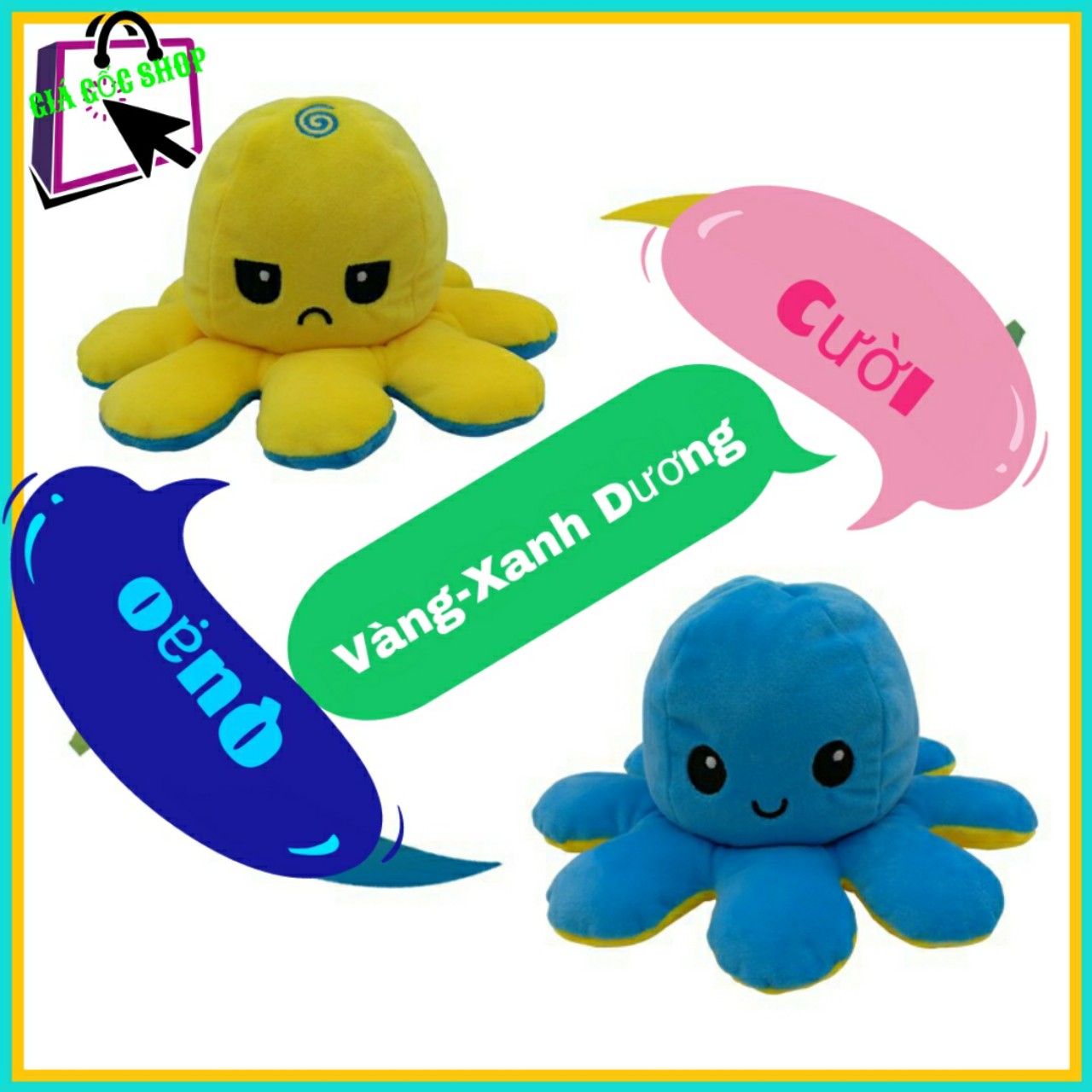 [HCM]BẠCH TUỘC CẢM XÚC 2 MẶT ĐẸP VÀ ĐỘC LẠ THÍCH HỢP TẶNG QUÀ (SIZE 20X10CM)