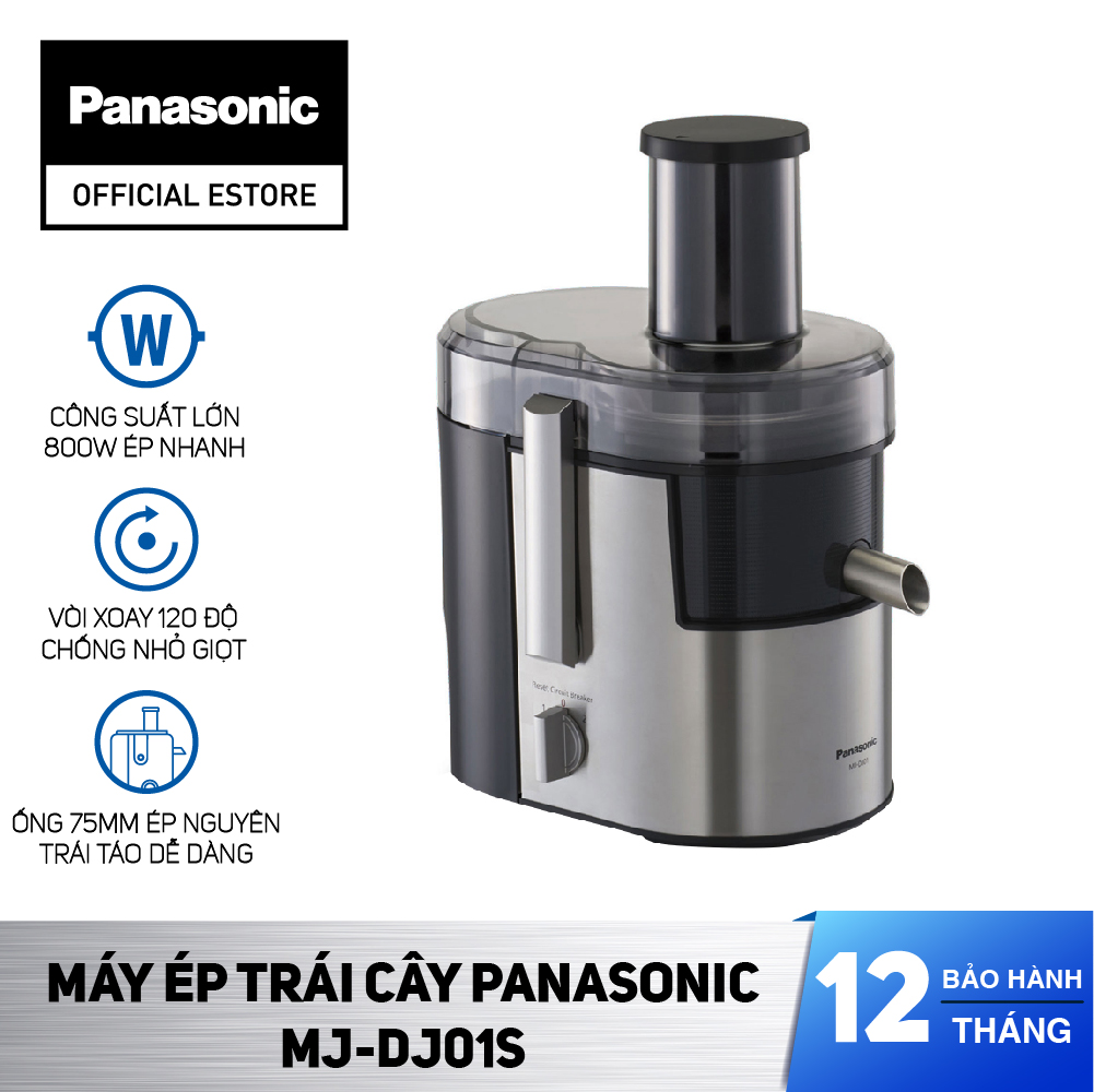 [Trả góp 0%]Máy Ép Trái Cây Panasonic MJ-DJ01SRA - Bảo Hành 12 Tháng - Hàng Chính Hãng