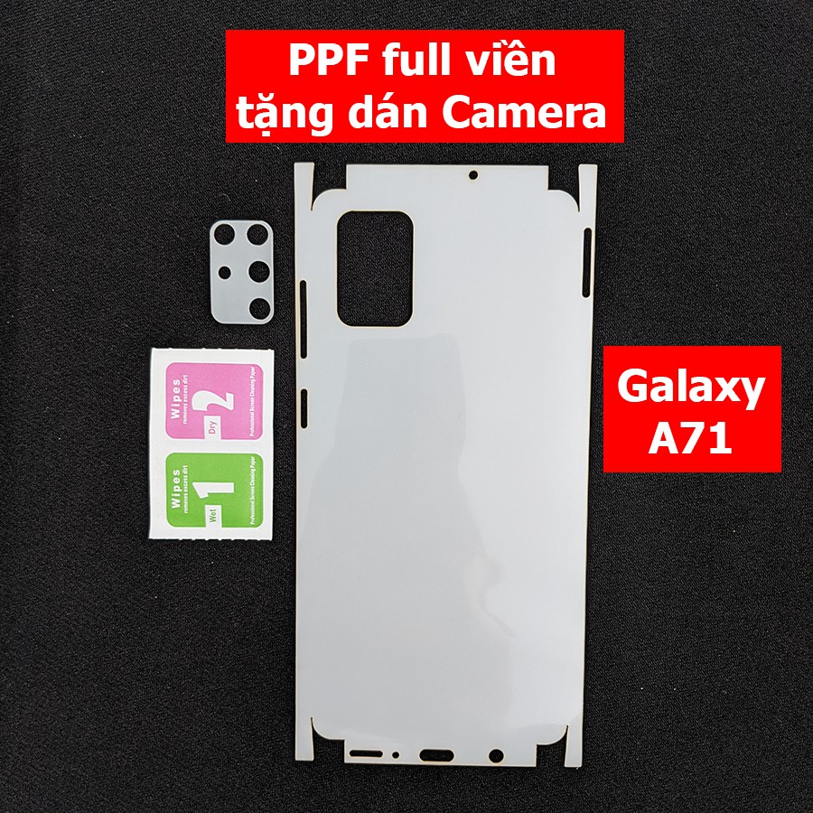 Dán mặt lưng Galaxy A71 tặng dán Camera