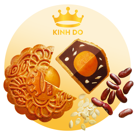 Bánh trung thu kinh đô bánh nướng đậu đỏ 1 trứng