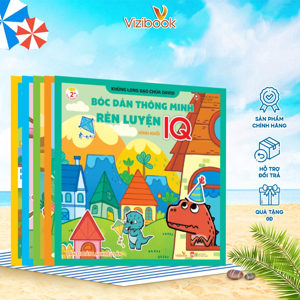 Sách cho bé - bóc dán thông minh rèn luyện iq - bông hoa đỏ bangson - dành cho bé từ 2 tuổi