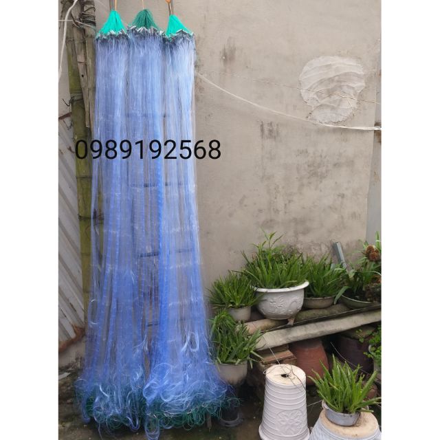 Lưới đánh cá 3 màn 6cm cao 2m dài 90m bắt cá trắm chép và các loại cá to từ 300g đến 4kg