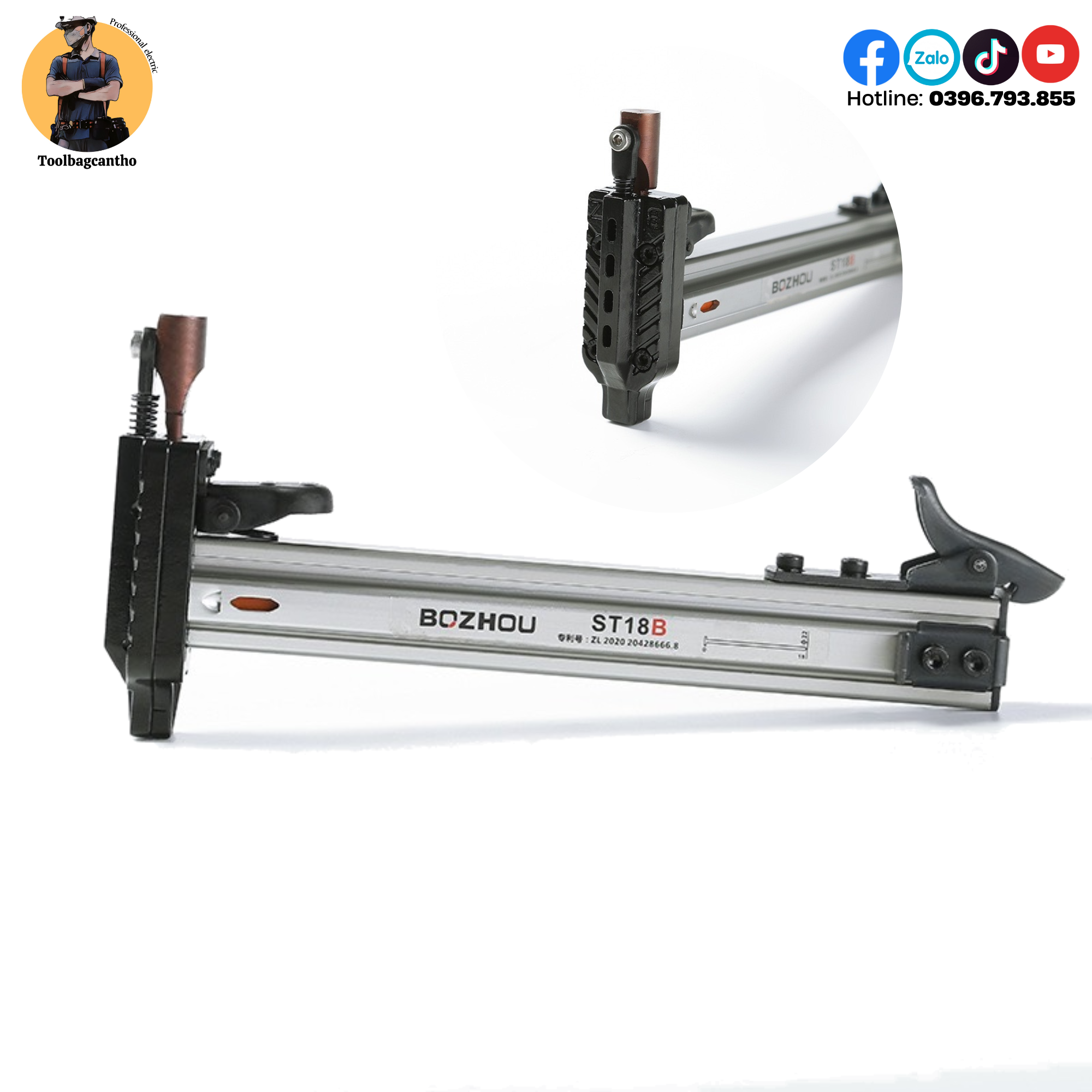 Dụng cụ đóng đinh tự động ST18 B có tặng 1 hộp đinh