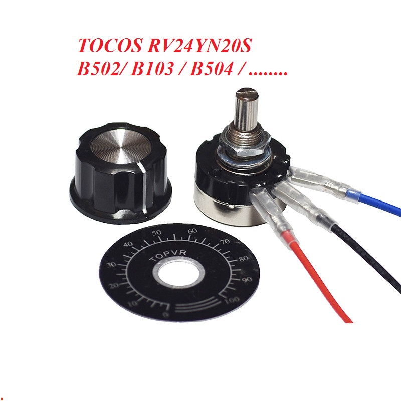 Chiết áp tocos rv24yn 20s 5k / 10k / 500k biến trở xoay b502 /b103 /b504 /b102 /b202/ b302