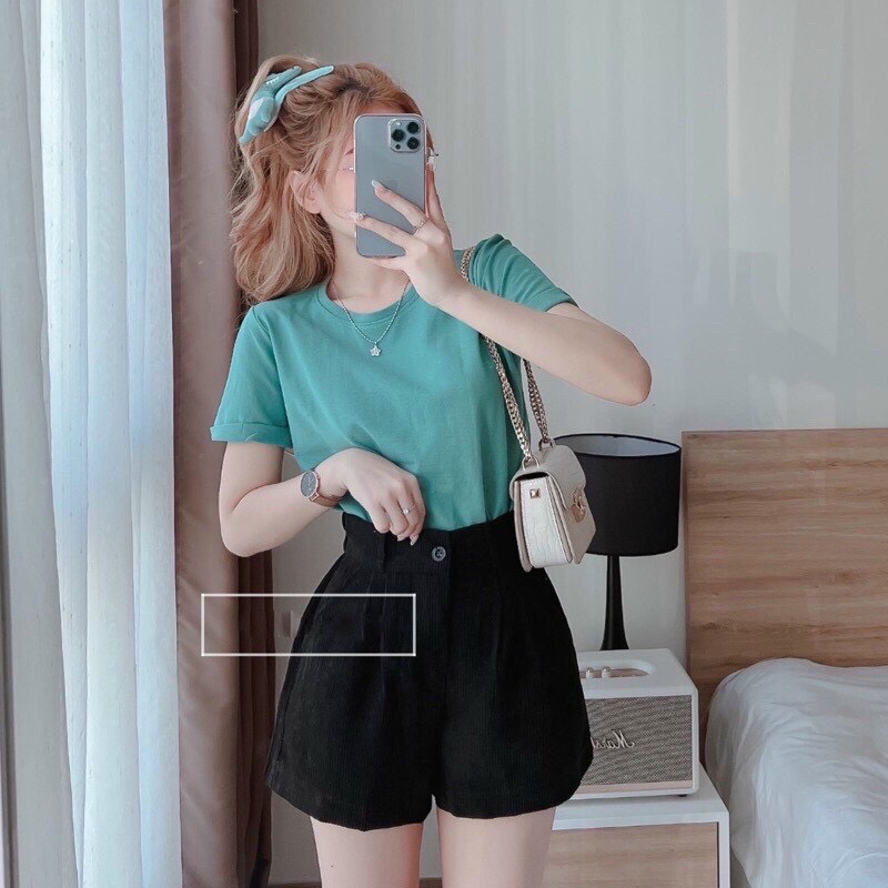 [Voucher 50k Freeship Max 0 đồng toàn quốc] Set bộ thun nữ nhiều màu phong cách Hàn Quốc, áo thun nữ cổ tròn, quần đùi nữ, đồ bộ short, set tiểu thư, set thể thao nữ đơn giản