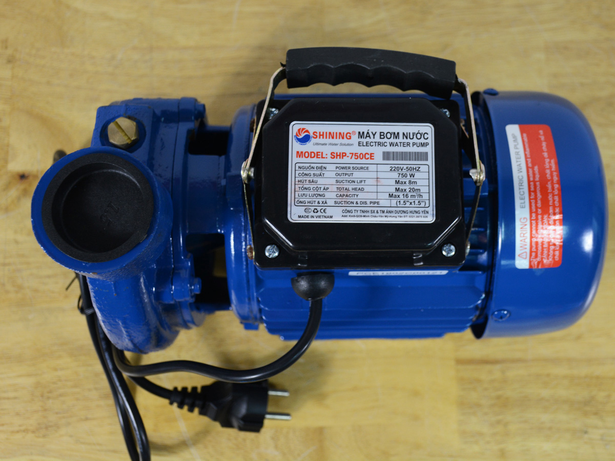 Máy bơm ly tâm Shining SHP-750CE (750W) - Hàng chính hãng, bảo hành 12 tháng