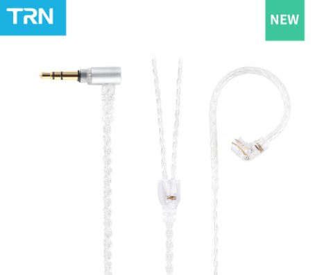 Cáp tai nghe HIFI TRN A2 mạ bạc đầu nối MMCX 2Pin cho TRN V10 V20 V60 TFZ