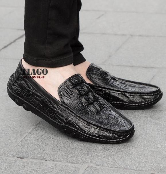 giày da nam dập vân cá sấu cs05