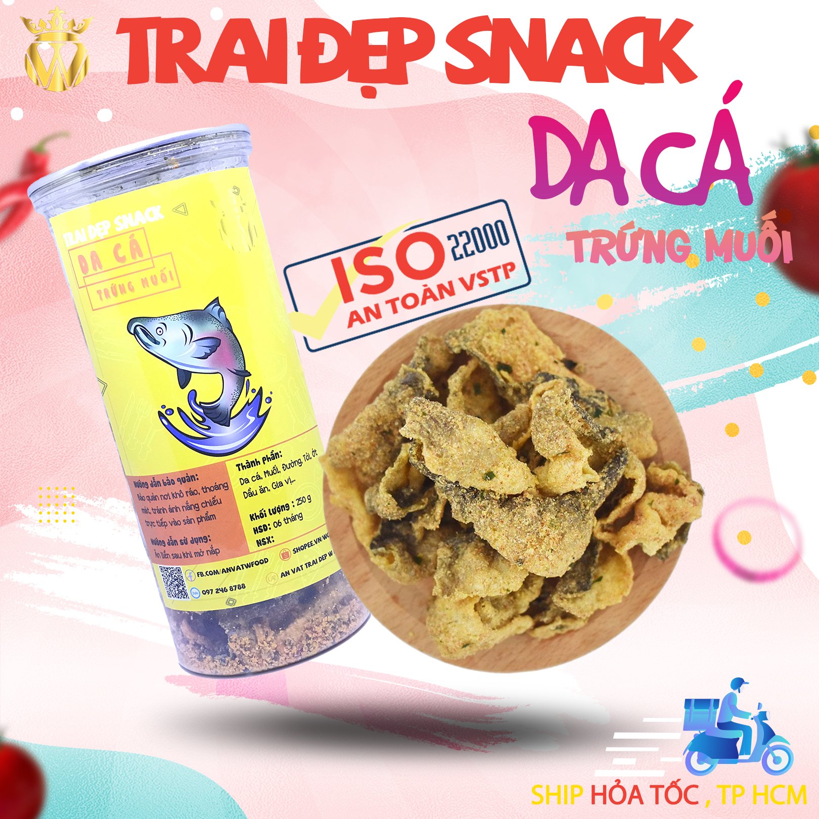 Da Cá Trứng Muối SINGAPO Trai Đẹp 250G