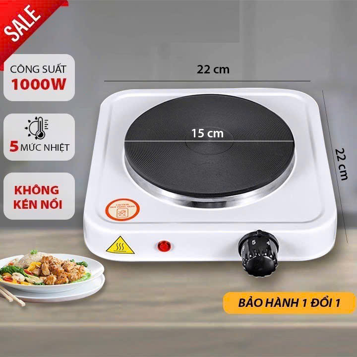 Bếp Điện Đơn 1000w Bếp Điện Không Kén Nồi Nấu Siêu Tiết Kiệm - Bảo Hành 12 Tháng.