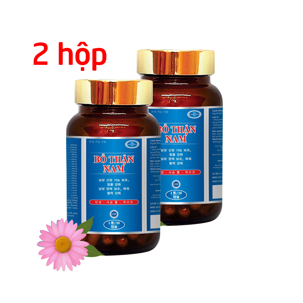 Combo 2 hộp Bổ Thận Nam thảo dược tăng cường sinh lý nam, bổ thận, tráng dương, mạnh gân cốt - Chai 30 viên