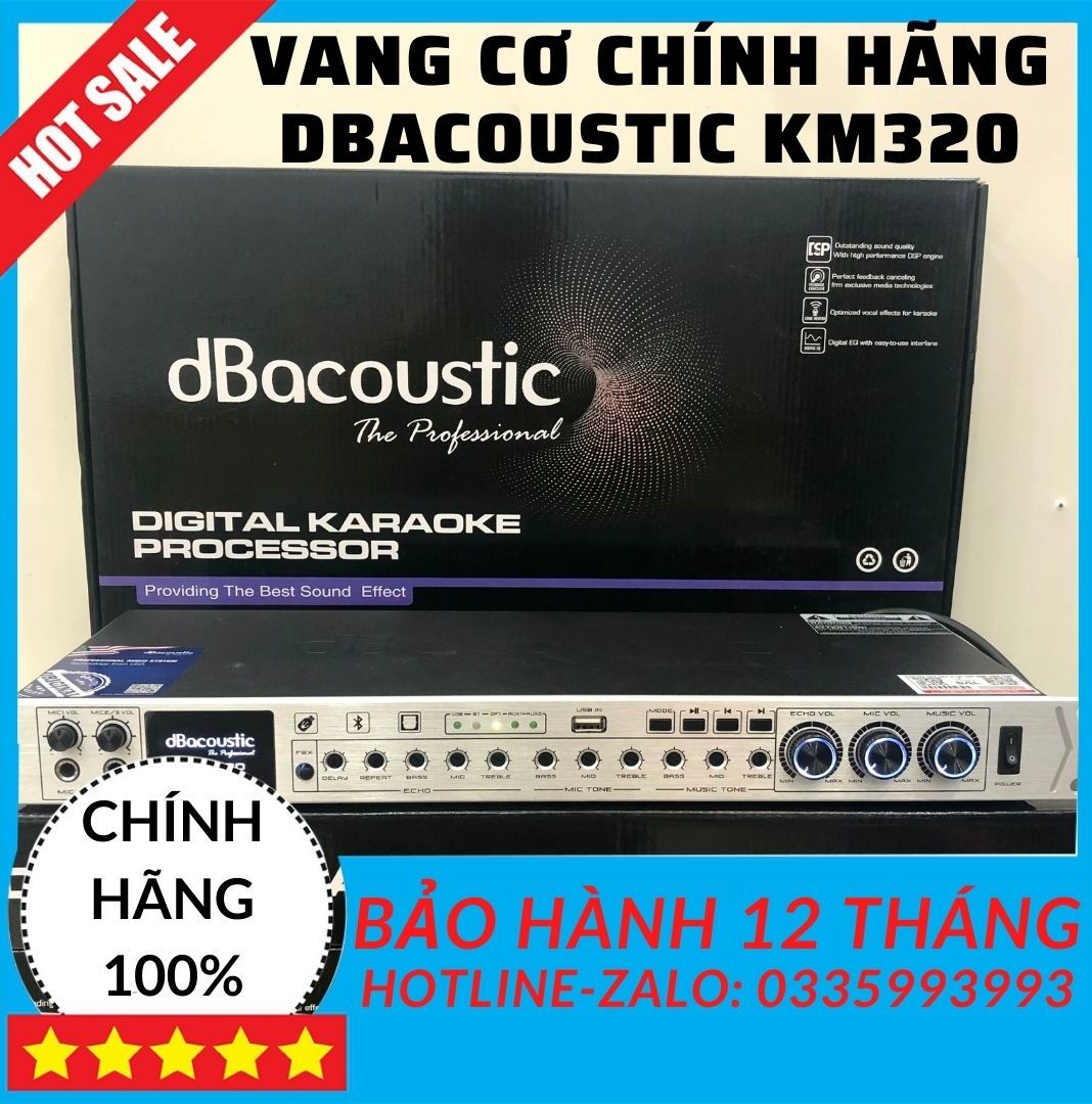 Vang cơ chính hãng DBACOUSTIC KM320, vang cơ dbacoustic km320, tặng 2 dây canon kết nối, thiết bị âm thanh karaoke.