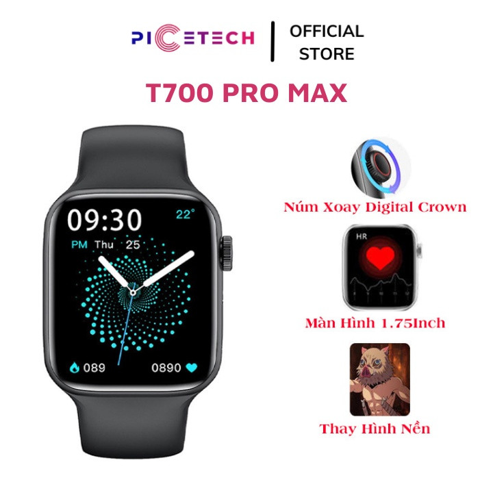 Đồng Hồ Thông Minh T700 Pro Max Có Kết Nối Bluetooth Chống Thấm Nước Hỗ Trợ Định Vị Pk X8 Max đồng hồ t700 Chất Lượng (Bảo hành lỗi 1 đổi 1)