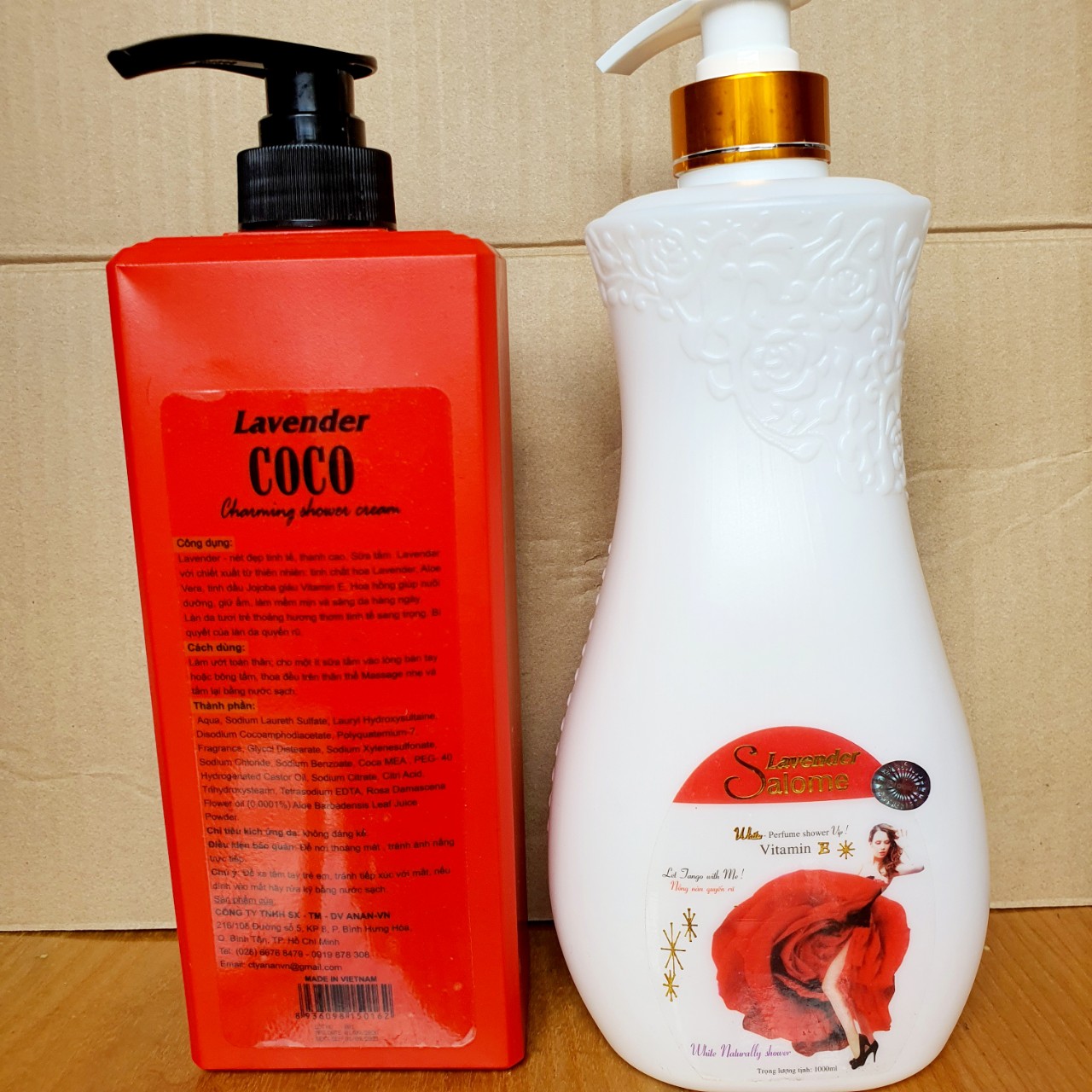 Sưa tắm Salome 1000ml và coco đỏ 800ml hoa hồng , hương thơm nước hoa , sang chảnh , nồng nàn , quyến rũ , ...