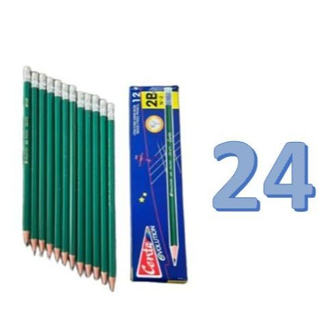 Hộp 24 bút chì gỗ xanh - c2