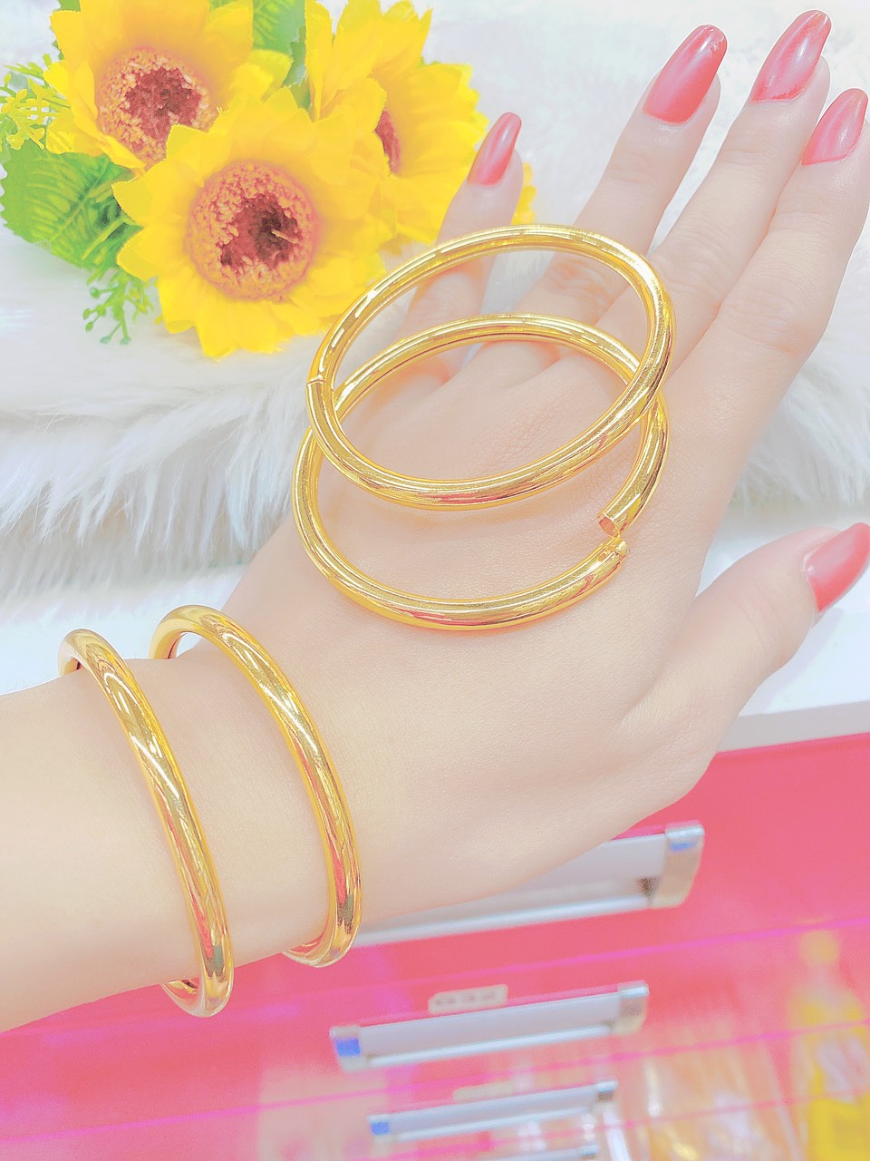 [HCM]Vòng Bọng 03 - Trơn mạ vàng 24k không khóa