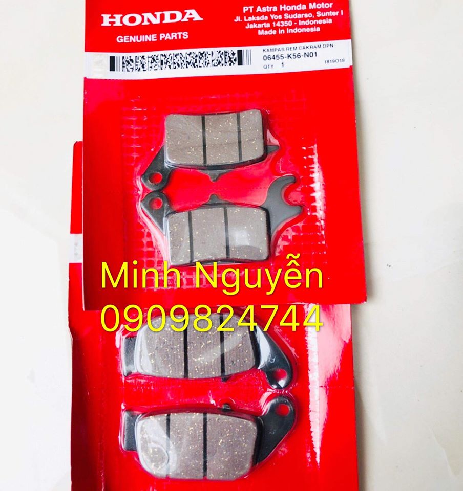 Cặp bố thắng xe Sonic - winner trước và sau chính hãng honda