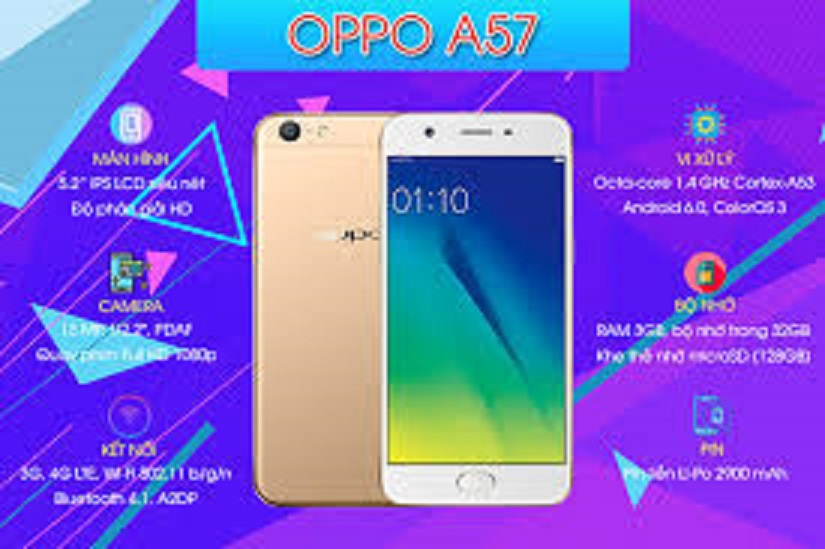 Điện thoại oppo f3 lite - oppo a57 2sim ram 4g/64g máy chính hãng, cấu hình cpu siêu cao cấp, đánh mọi game pubg/liên quân/free fire siêu mượt