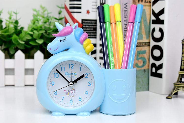 Best Home Đồng hồ báo thức tích hợp hộp đựng bút dễ thương - Đồng hồ báo thức học sinh đầu giường, hộp đựng bút 2 trong 1 - Đồng hồ để bàn báo thức bằng nhựa cao cấp bền màu, chuông hẹn giờ siêu to