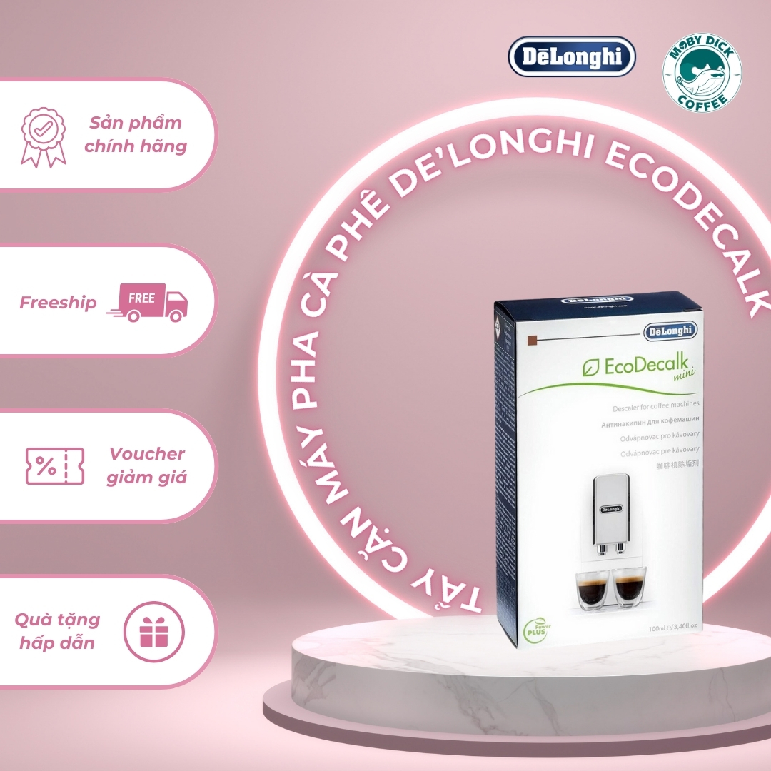 Dung dịch tẩy cặn máy pha cafe tự động, máy pha cà phê gia đình Delonghi, máy pha cà phê văn phòng Delonghi Ecodecalk