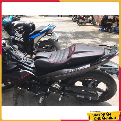 Yên Xe 2 Tầng EX150 Màu Đen Sần (Đen Nhám), Yên Xe Ex 150, Yên Xe Exciter