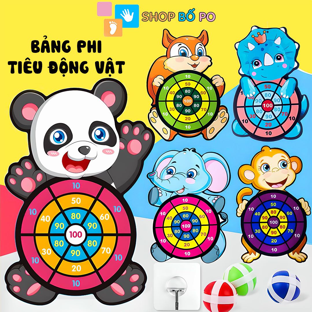Animal-shaped sticky balls - Sticky ball dart boards increase your baby s