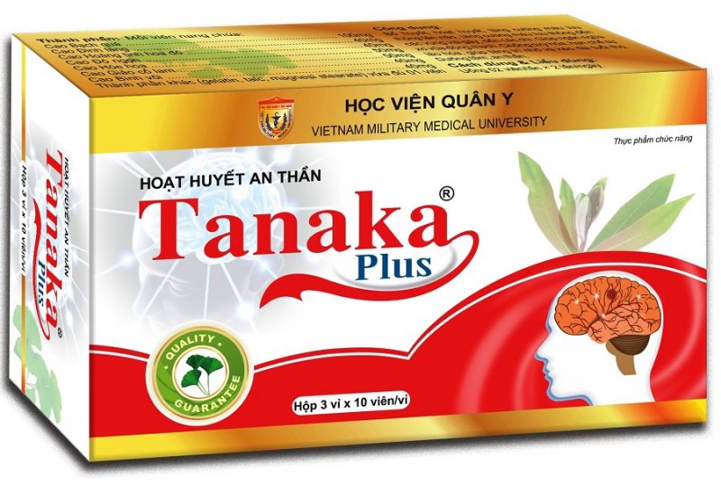 Hoạt huyết bổ não an thần Tanaka Plus Học viện Quân Y 30 viên