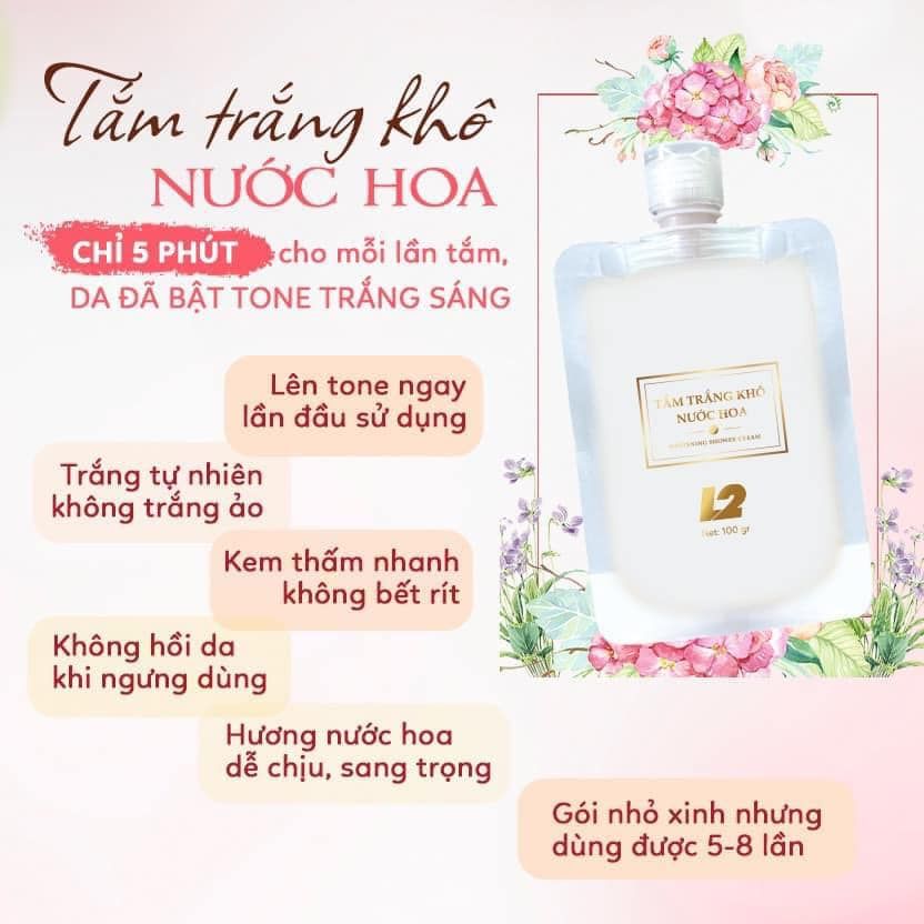 Tắm trắng khô nước hoa l2