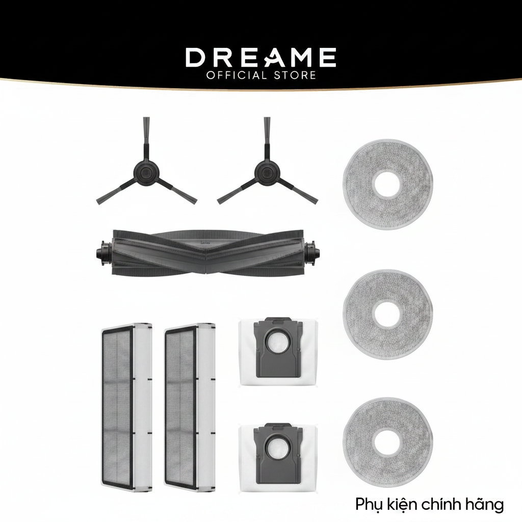 Phụ kiện trọn bộ thay thế dành cho Dreame D20 Ultra/ L10s Ultra Gen 2/ L30s Ultra/.... bản quốc tế - Phụ kiện chính hãng