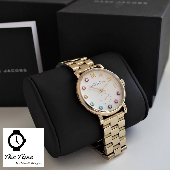 Đồng hồ nữ Marc by Marc Jacobs Baker Dexter Rainbow Stainless Watch #MBM34 case 28mm. 5ATM