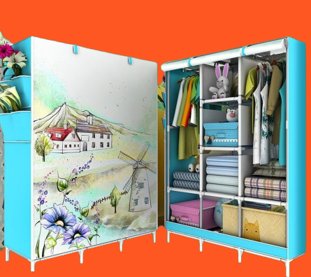 Tủ vải 3 buồng 8 ngăn phong cách Hàn quốc
