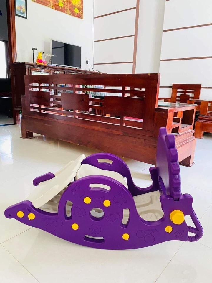Cầu trượt bập bênh 3 in 1 cho bé